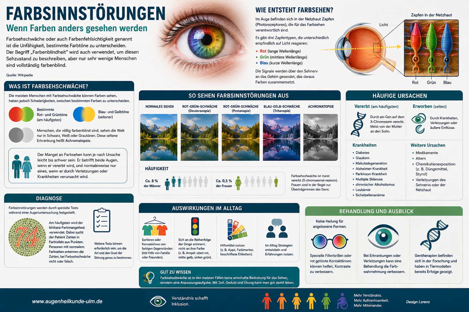 Farbsinnesstörungen Schaubild 